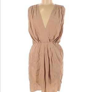 Amanda Uprichard Silk Crystal Dress Nude New